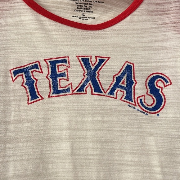 Texas Rangers Raglan t shirt - Picture 2 of 3